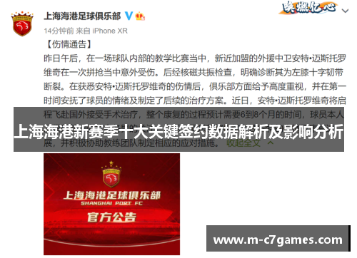 上海海港新赛季十大关键签约数据解析及影响分析