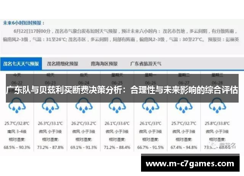 广东队与贝兹利买断费决策分析：合理性与未来影响的综合评估